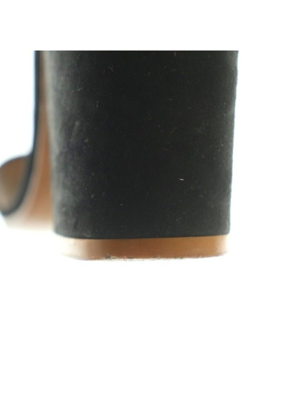 Celine Sandals Square Toe Block Heel Suede Black 36.5 - Picture 9 of 9